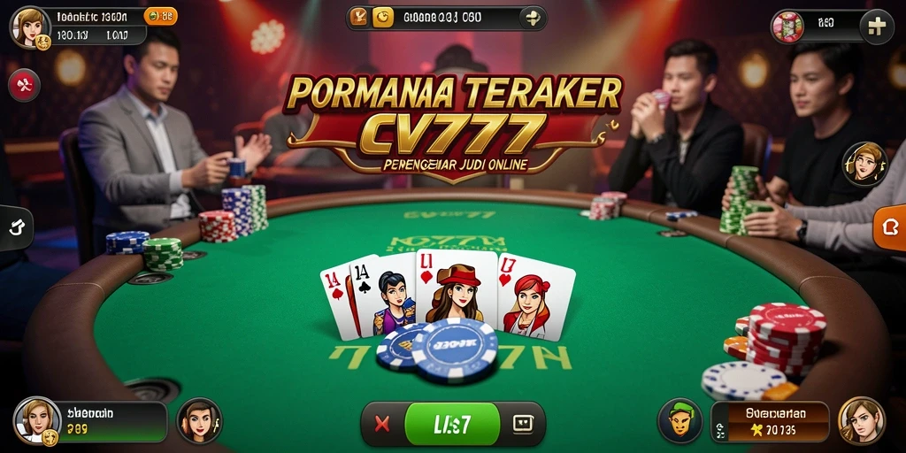 Tampilan gameplay Poker di CV777 yang menarik dan interaktif.