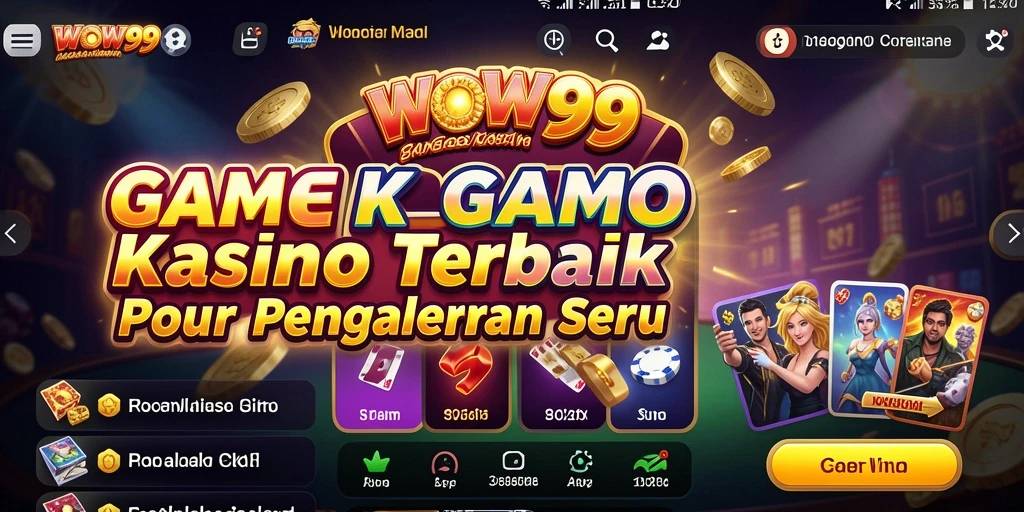 Gameplay menarik di aplikasi Kasino WOW99 dengan desain menawan.